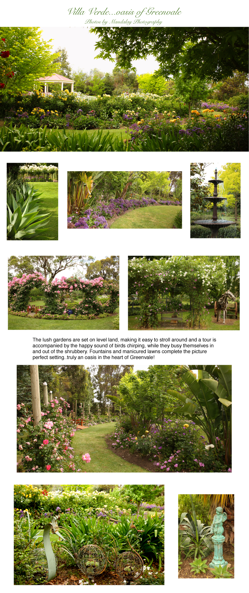 Villa Verde Gardens in Greenvale, exquisite photos by Mandalay Photography